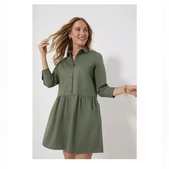 Tuckernuck Dresses & Skirts - NWOT Tuckernuck  Jade GreenTwill Hayes Mini Shirt Dress SZ XXL